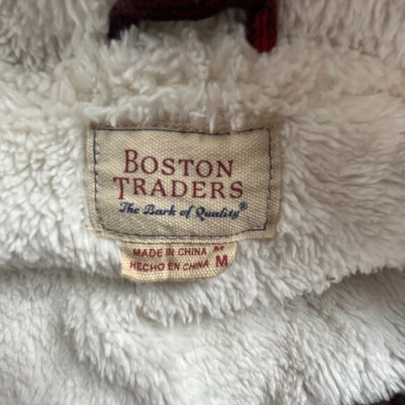 Boston Trader Womens Sherpa Lined Hooded Flannel Black Red Plaid Jacket Medium - Picture 4 of 12